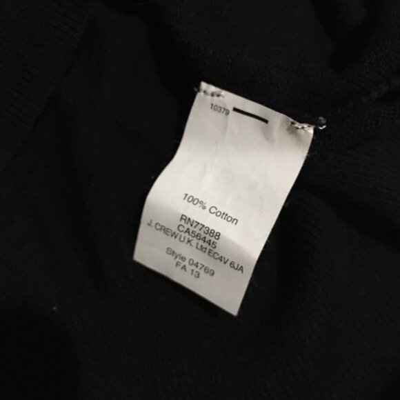 J Crew Womens Sweater Size Small Navy/ Black Red Anchor Nautical Cotton - Picture 4 of 8